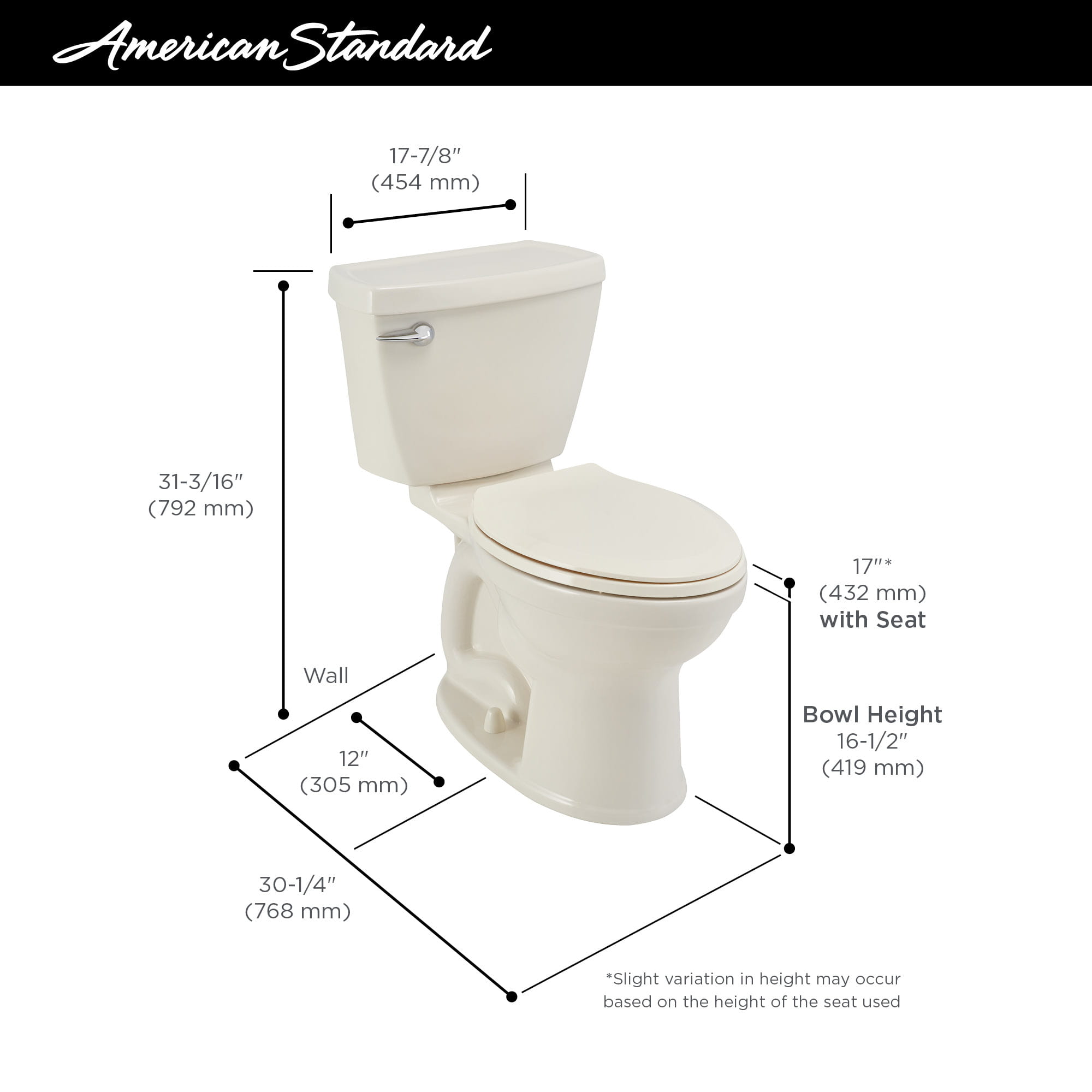 Champion 4 TwoPiece 1.28 gpf/4.8 Lpf Chair Height Elongated Toilet